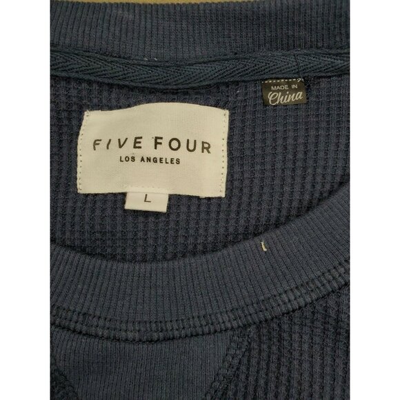 Five Four Los Angeles Blue Embroidered Long Sleeve Pullover – Large Cotton-Poly - Picture 9 of 12